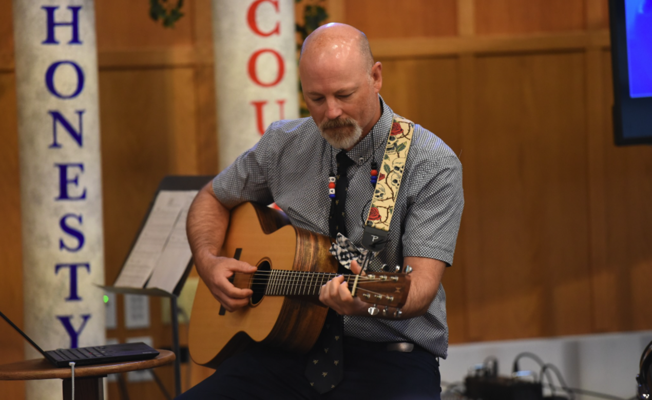 Mat Geddes Playing Guitar