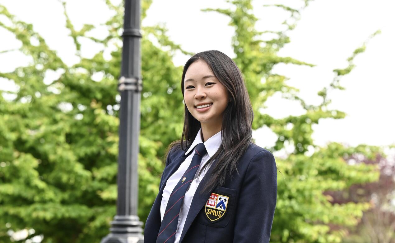 Kayler Kim '26 on campus
