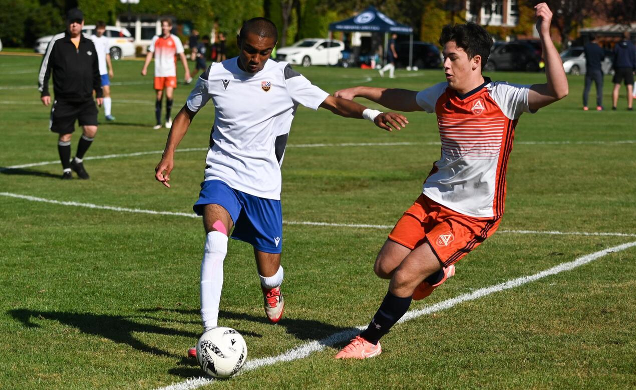 Manu Achuthan in soccer action