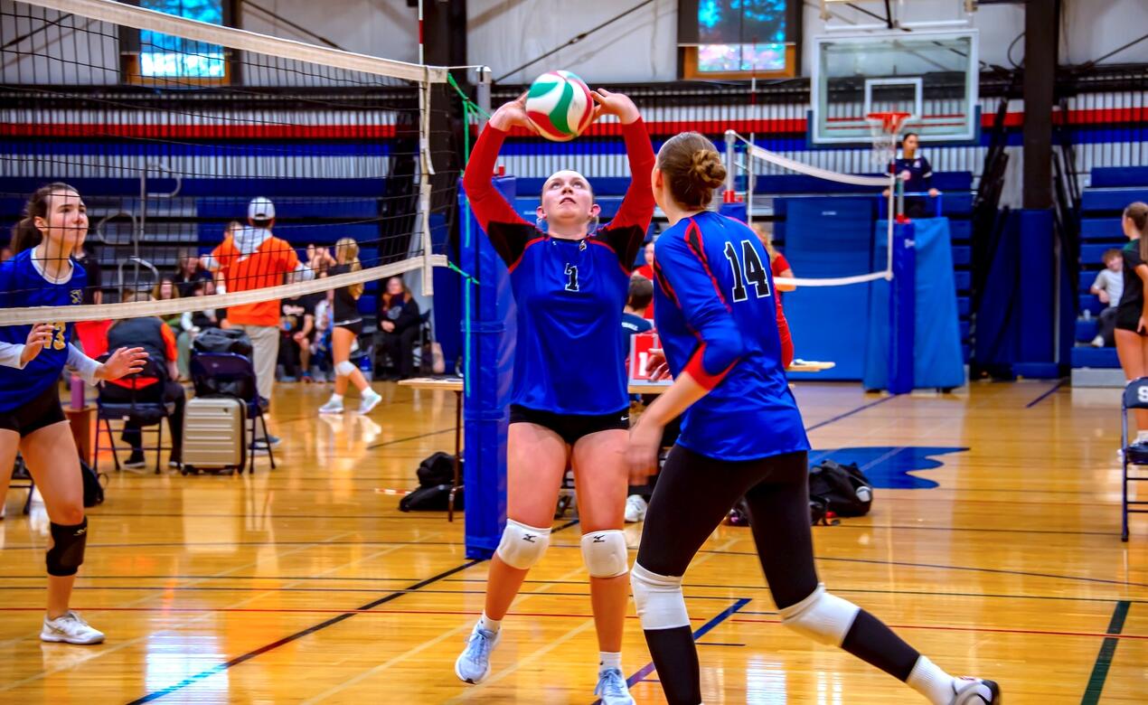 Senior Girls Volleyball action