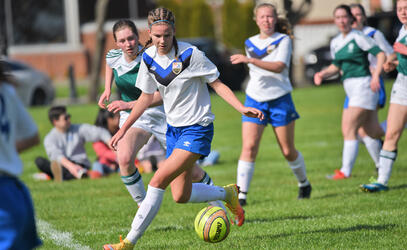 Senior girls soccer match