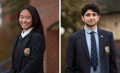 Senior School boarding students Jenny Yeh and Neekan Motavaf