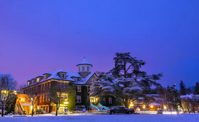 Richmond campus in the winter