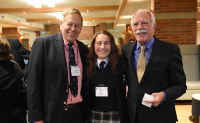 Student with two alumni