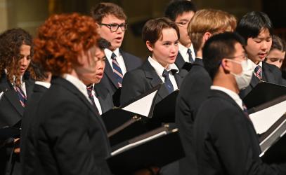 Senior School choir students perform during the Carol Service