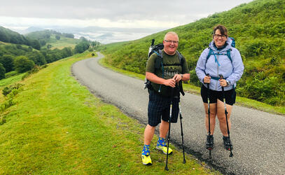 Middle School teachers Richard and Darlene DeMerchant on their 790-km Camino Frances trek