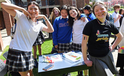 Senior School students celebrate Pride Day on the Senior School campus