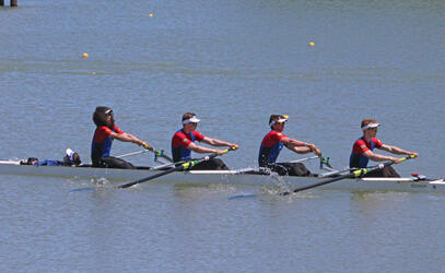 Senior Boys rowing quad at the CSSRA Nationals