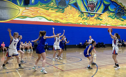 Our Senior Girls in action against Belmont