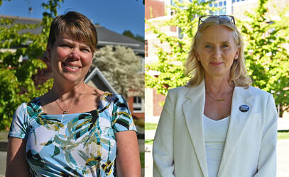 Portraits of Beth Johnston and Mimi Brown