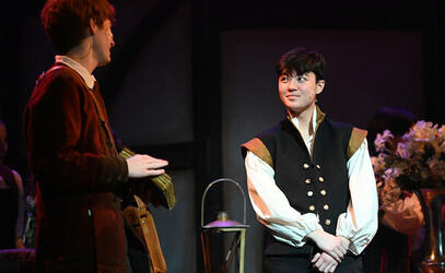 Senior School student Arlen So performs at the 2024 Musical Something Rotten!