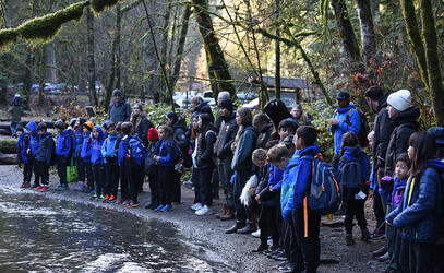 Grade 3 students at Goldstream Park