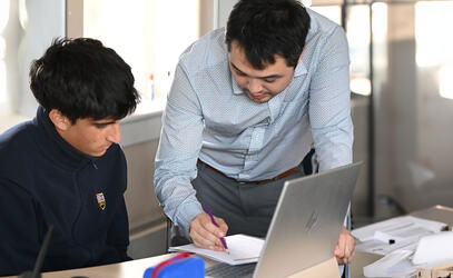 Faculty Helping SS Student
