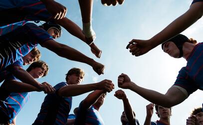 2025 Alumni Weekend rugby team cheer