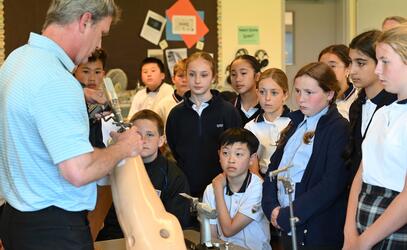 Middle Grade 6 Science Bone Saw Demonstration