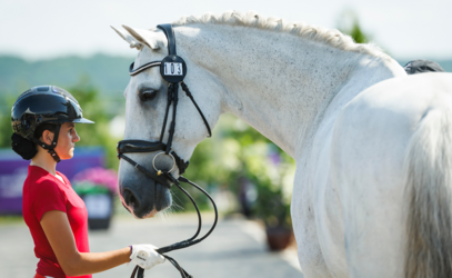 Estella Gosniak '31 with her horse Paco