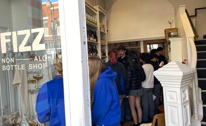 Economics 12 students visit a local business