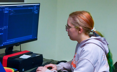 A student works on game development at a SMUS camp