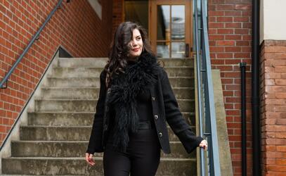 Cati Landri '13 visits SMUS