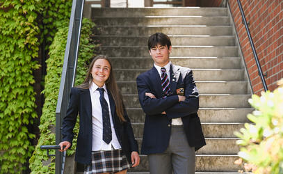 Head Prefects for 2026-27 Anna Beaudry and Kieran MacKay