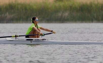 Addy Newman-Ting '28 rowing at BC Summer Games