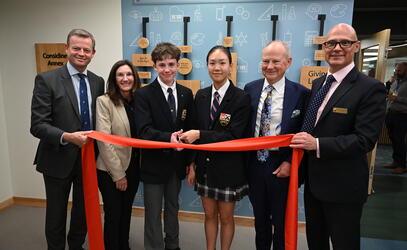 Ribbon cutting for the Middle School Considine Annex
