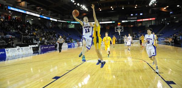 Senior School basketball competition at the Save-On Foods arena