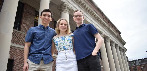 Harvard trio, Jasper, Aysha and Sean