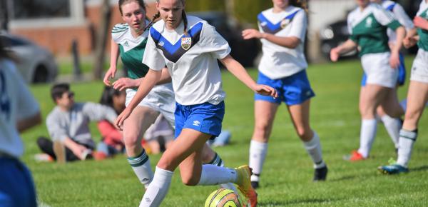 Senior girls soccer match