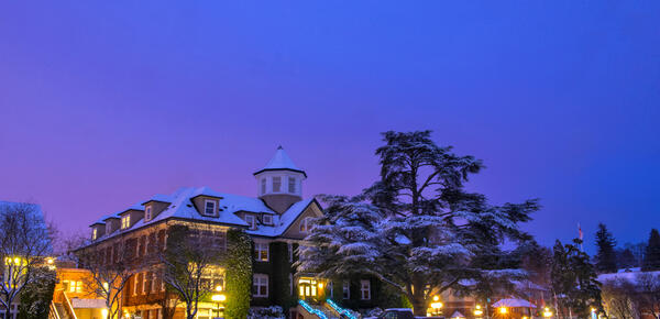 Richmond campus in the winter