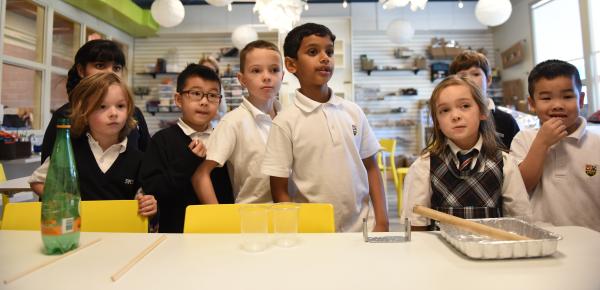 Junior School students in the Imagination Lab