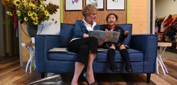 Reading buddies in Junior School