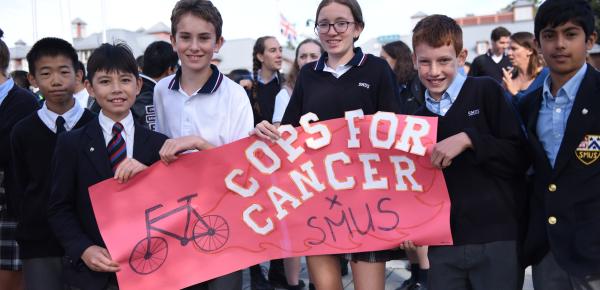 Middle School students participating during Cops for Cancer