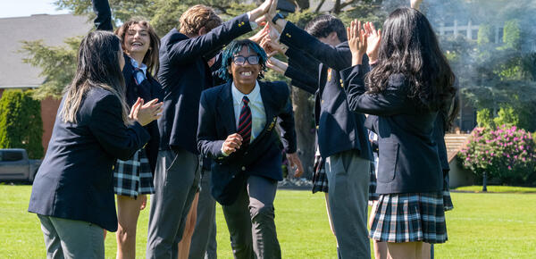 The Best School Year Ever students being welcomed onto campus