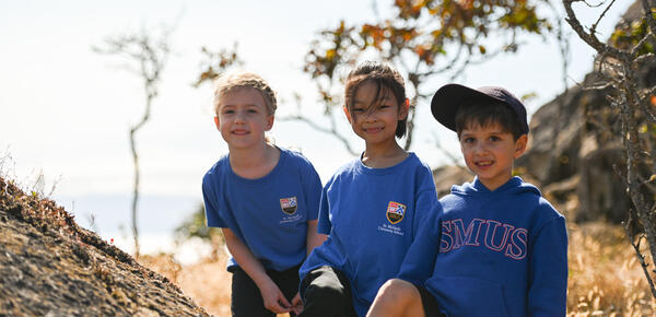 Junior School students hiking on an out-trip 