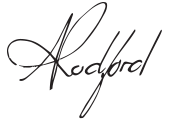 Andy Rodford's signature