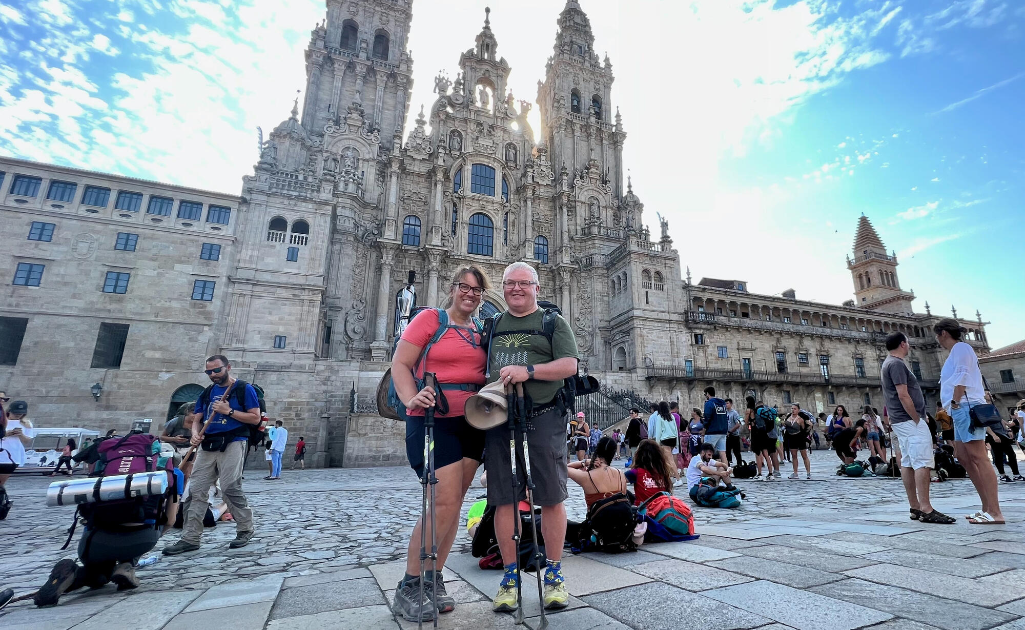 Middle School teachers Richard and Darlene DeMerchant on their 790-km Camino Frances trek