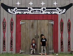 An earlier photo of Alessandro and his brother in Kingcome Inlet