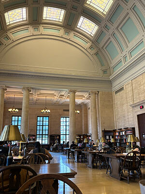 Beautiful architecture in one of the Harvard University libraries