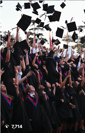 Senior Grad Instagram Reel cover - cap toss