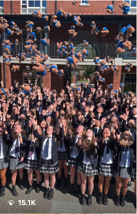 Senior Grad Instagram Cover - Grad Bear Toss