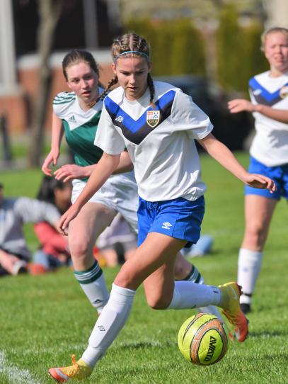 Senior girls soccer match