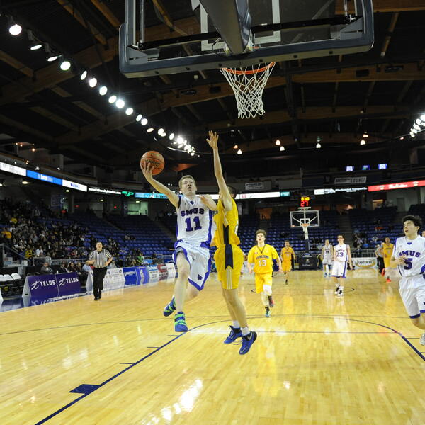 Senior School basketball competition at the Save-On Foods arena