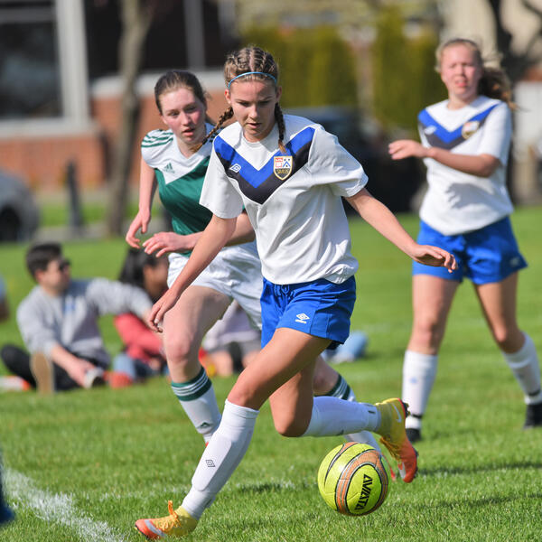 Senior girls soccer match