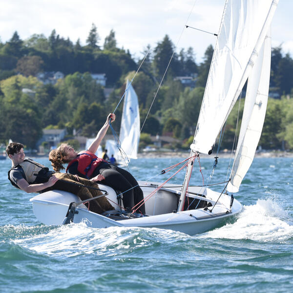 Senior School experiential students sailing