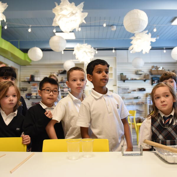 Junior School students in the Imagination Lab