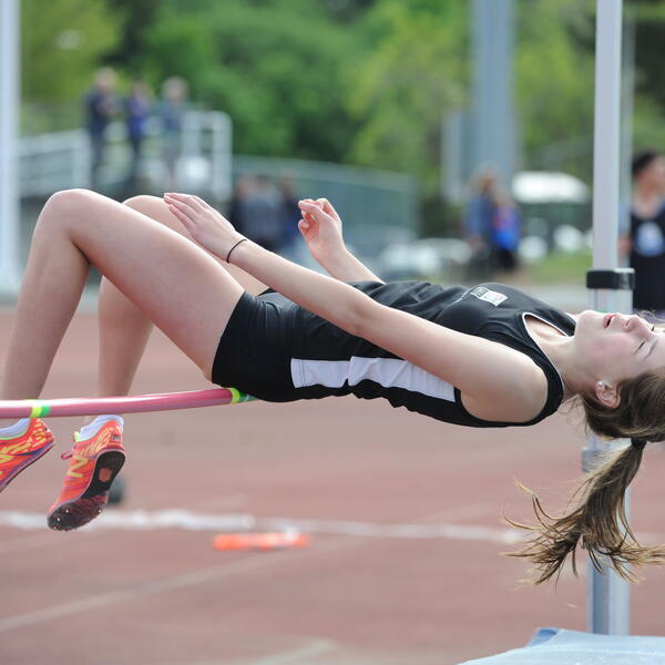 Senior School athlete doing a high jump