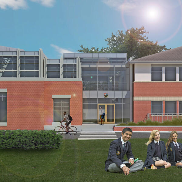 An image showing the addition to Middle School