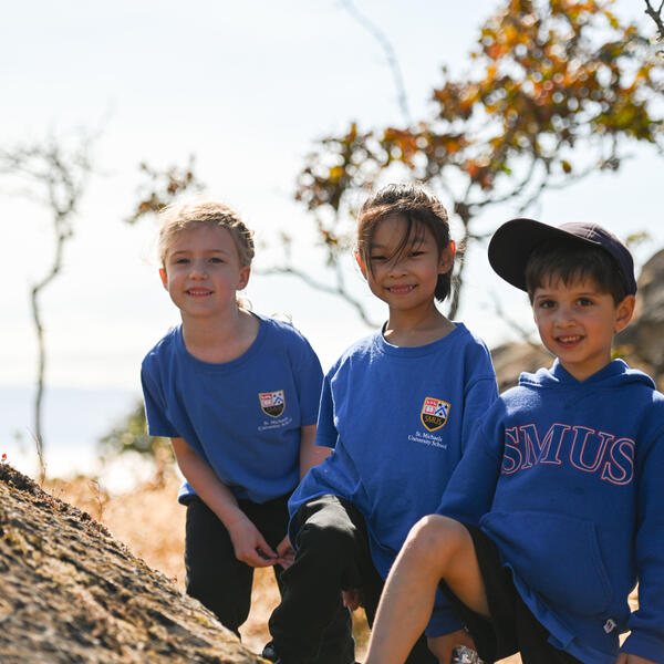 Junior School students hiking on an out-trip 