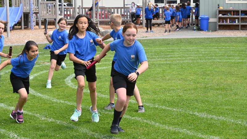 Junior School students participating in sports day